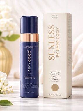Sunless by Jimmy Coco Tinted Tan Soufflé Medium NWT Self Tanner Face Body Glow